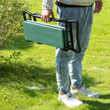 Garden Kneeler and Seat Stool, Folding Gardening Stool Kneeling Chair with Thicken Pad and Handles