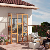 Grand catio extérieur avec 6 plateformes de saut, 2 rampes