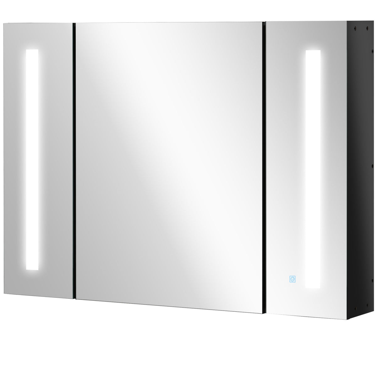 Bathroom Mirror Cabinet with LED and Adjustable Shelves