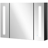 Bathroom Mirror Cabinet with LED and Adjustable Shelves