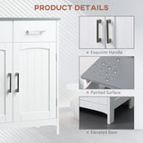 Freestanding Bathroom Cabinet, Storage Cupboard with 2 Drawers, Adjustable Shelf