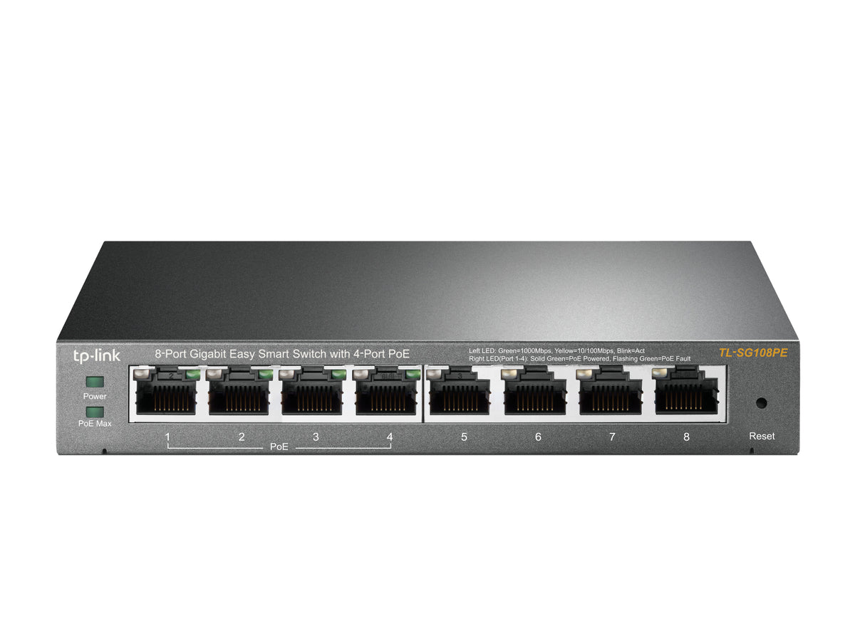 TP-Link Commutateur Smart Easy Gigabit 8 ports avec PoE 4 ports