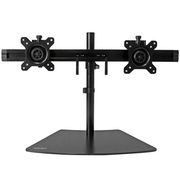 StarTech.com Dual-Monitor Stand - Horizontal - Black - For up to 24