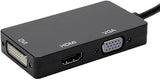 Adaptateur multi-fonction Displayport DP vers HDMI/DVI/VGA Mâle vers femelle 3 en 1