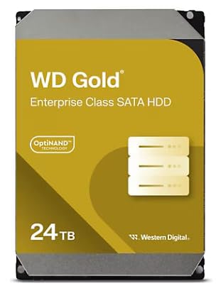Western Digital 24TB WD Gold Classe Entreprise Disque Dur Interne SATA