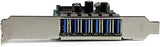 StarTech.com 7 Port PCI Express USB 3.0 Card - Standard & Low-Profile