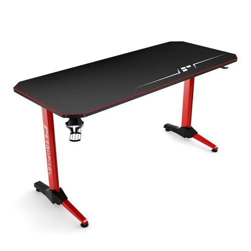BI Ergopixel Terra Series Gaming Desk Red with Cupheadseat
