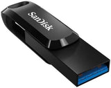 SanDisk 128GB Ultra Dual Drive Go USB Type-C Flash Drive, Black - SDDD