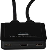 StarTech.com 2 Port USB HDMI Cable KVM Switch with Audio and Remote Sw