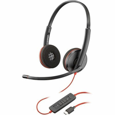 HP Poly Blackwire 3220 Stereo Headset with USB-C Adapter