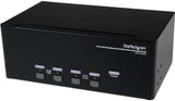 StarTech.com 4 Port Triple Monitor DVI USB KVM Switch with Audio and U