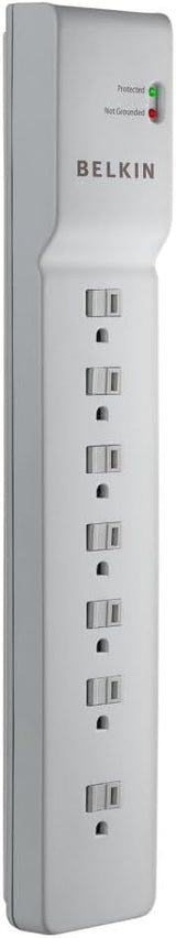 Belkin 7 Outlet Surge Protector with 6-Feet Cord, BE10700006-CM 6 Feet