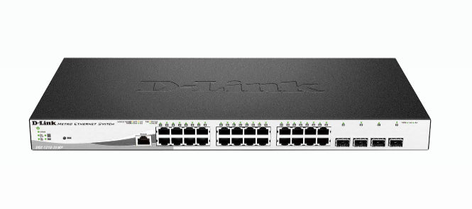 Commutateur intelligent géré Gigabit PoE+ D-Link 28 ports avec 4 x 100/100
