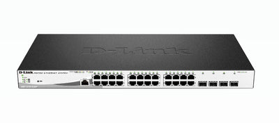 D-Link 28-Port Gigabit PoE+ Smart Managed Switch including 4 x 100/100
