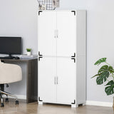 Meuble de Rangement pour Cellier de Cuisine de Ferme avec 4 Portes, Armoire de Cuisine avec Étagères