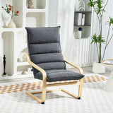 Fauteuil moderne en tissu bouleau, Chaise d'appoint avec jambe et bras courbes pour salon