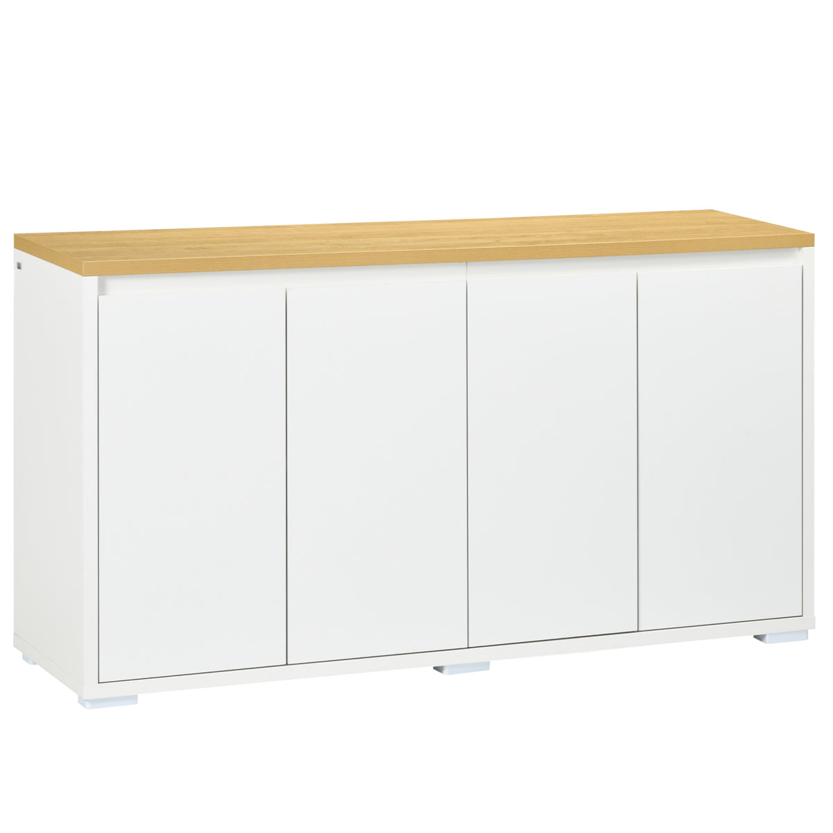 Buffet de rangement, table de buffet avec 2 portes doubles et étagères réglables pour salon