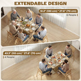 Extendable Dining Table for 4-6 People, 43.3