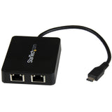 StarTech.com USB-C to Dual Gigabit Ethernet Adapter with USB 3.0 (Type