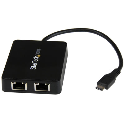 StarTech.com USB-C to Dual Gigabit Ethernet Adapter with USB 3.0 (Type