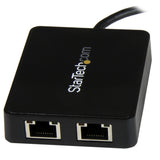 StarTech.com USB-C to Dual Gigabit Ethernet Adapter with USB 3.0 (Type