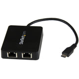 StarTech.com USB-C to Dual Gigabit Ethernet Adapter with USB 3.0 (Type
