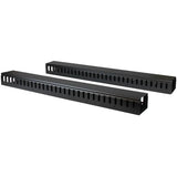StarTech.com 2-Pack 20U Vertical Cable Organizer with Finger Ducts, Ve
