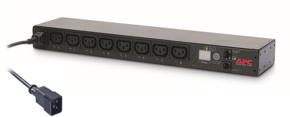 APC AP7921B Switched Rack PDU, 8 Outlets, 1U