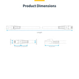 Câble Ethernet CAT8 blanc StarTech.com 40 pi, RJ45 antirefoulement, 25G/40G, 2