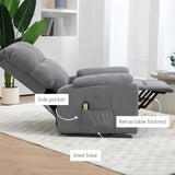 Chaise lève-personne pour aînés, fauteuil inclinable électrique rembourré en microfibre avec télécommande