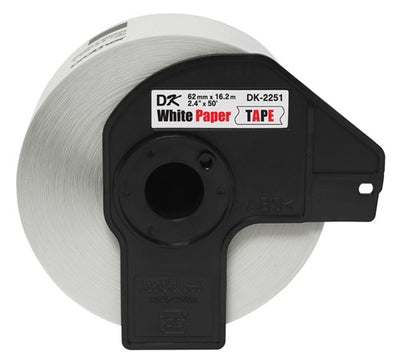 Brother DK-2251 Label Tape - 62mm x 15.2m Black/Red