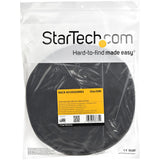 StarTech.com 50ft (15.2m) Hook and Loop Roll, Black, Cut-to-Size Reusa
