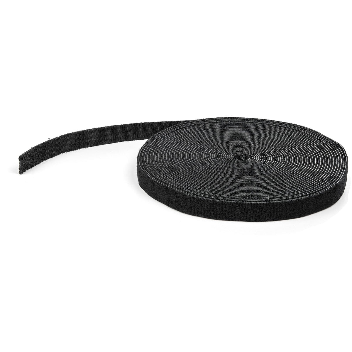 StarTech.com 50ft (15.2m) Hook and Loop Roll, Black, Cut-to-Size Reusa