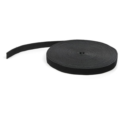 StarTech.com 50ft (15.2m) Hook and Loop Roll, Black, Cut-to-Size Reusa