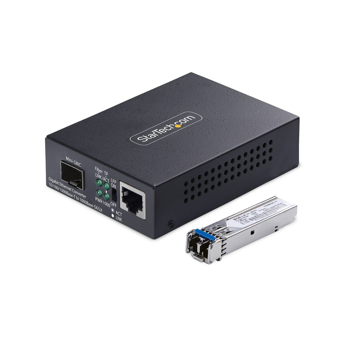 StarTech.com Single-Mode (SM) LC Fiber Media Converter for 10/100/1000