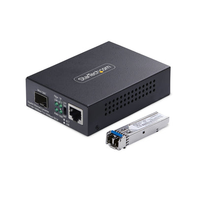 StarTech.com Single-Mode (SM) LC Fiber Media Converter for 10/100/1000