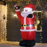 8ft Inflatable Christmas Santa Claus with Candy Cane