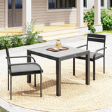 2 Piece Outdoor Dining Chairs with Aluminum Frame