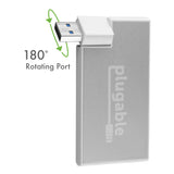 Plugable Technologies USB Hub, Rotating 4 Port USB 3.0 Hub, Driverless