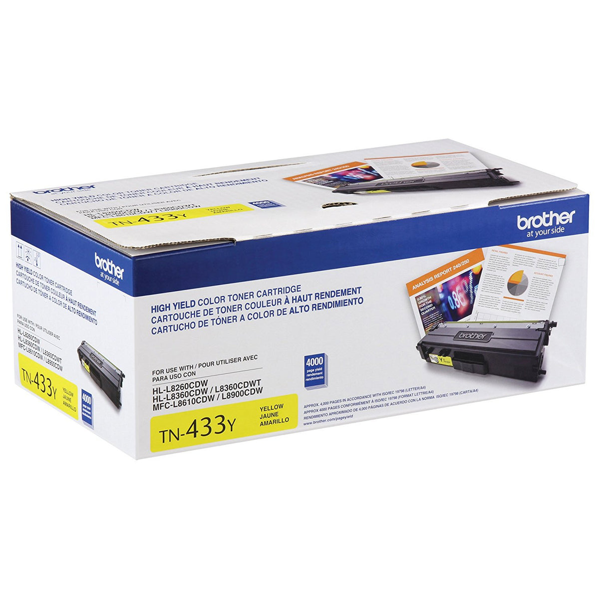 Cartouche de toner jaune Brother TN-433Y - 4000 pages