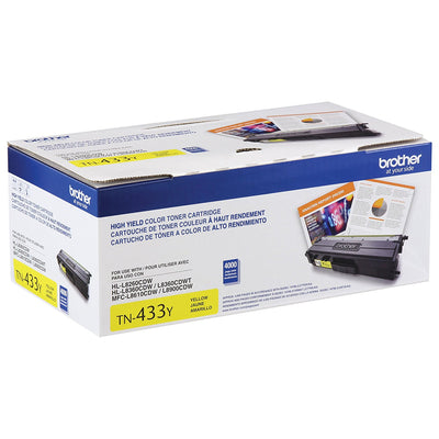 Brother TN-433Y Yellow Toner Cartridge - 4000 Pages