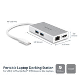 Adaptateur multiport USB-C StarTech.com - Station d'accueil de voyage USB-C avec