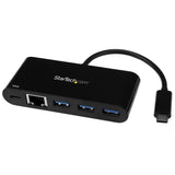 Adaptateur USB-C vers Ethernet StarTech.com avec concentrateur USB 3.0 à 3 ports et alimention