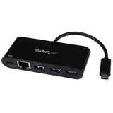 Adaptateur USB-C vers Ethernet StarTech.com avec concentrateur USB 3.0 à 3 ports et alimention