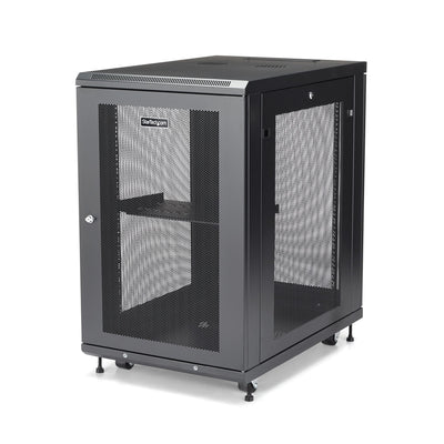 StarTech.com 18U Enterprise-Grade Server Rack Cabinet Kit, 19in Enclos