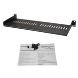 StarTech.com 1U Server Rack Shelf - Universal Vented Rack Mount Cantil