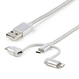 StarTech.com Câble de charge USB multi-connecteurs - 3,3 pi / 1m - Lightning/USB-C/