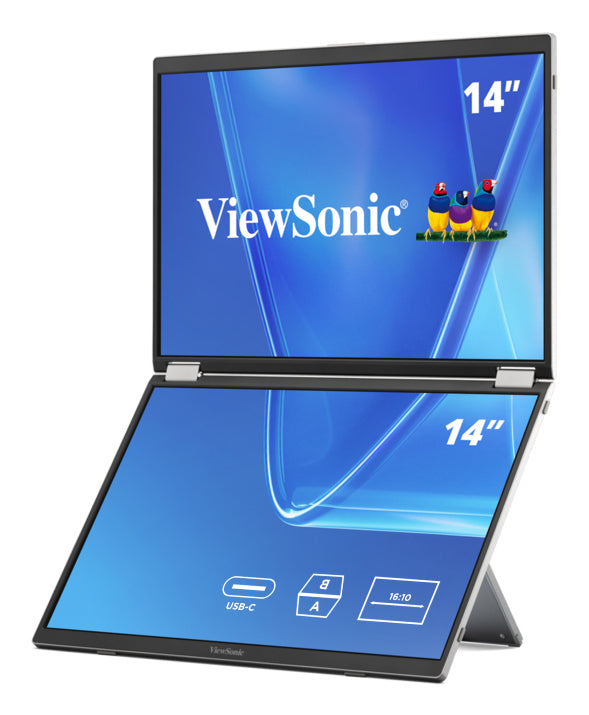 ViewSonic VG1457 TV/moniteur portable moniteur portable gris 35,6 cm (14