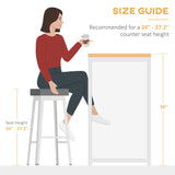 Table hauteur comptoir avec abattant, table de bar extensible avec étagère de rangement réglable