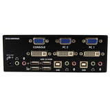 Commutateur KVM VGA DVI dual moniteur 2 ports StarTech.com USB avec audio et U